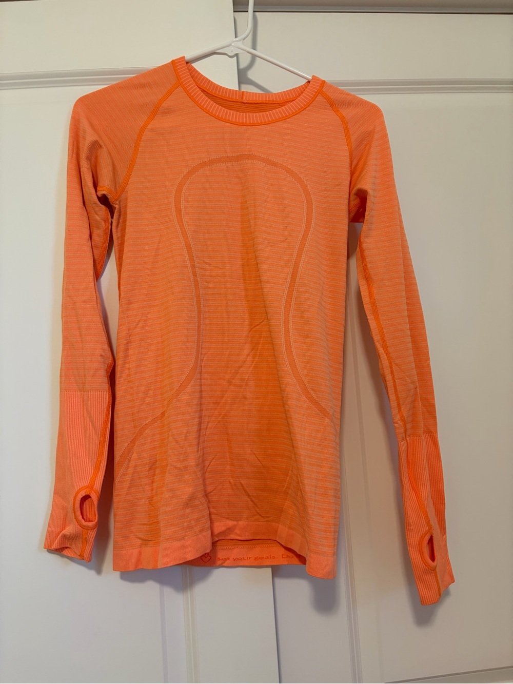 Lululemon Long-Sleeve Athletic Top — Orange